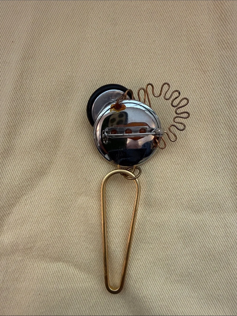 Mixed Metals Decorative Pin or Scarf Clip - Women Accessories